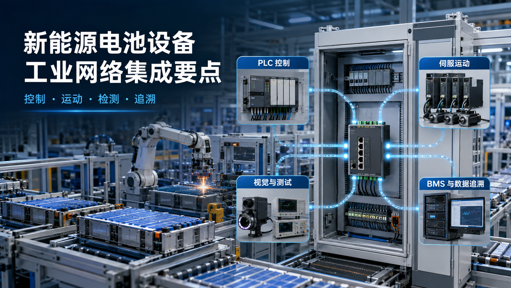 新能源电池设备工业网络集成要点