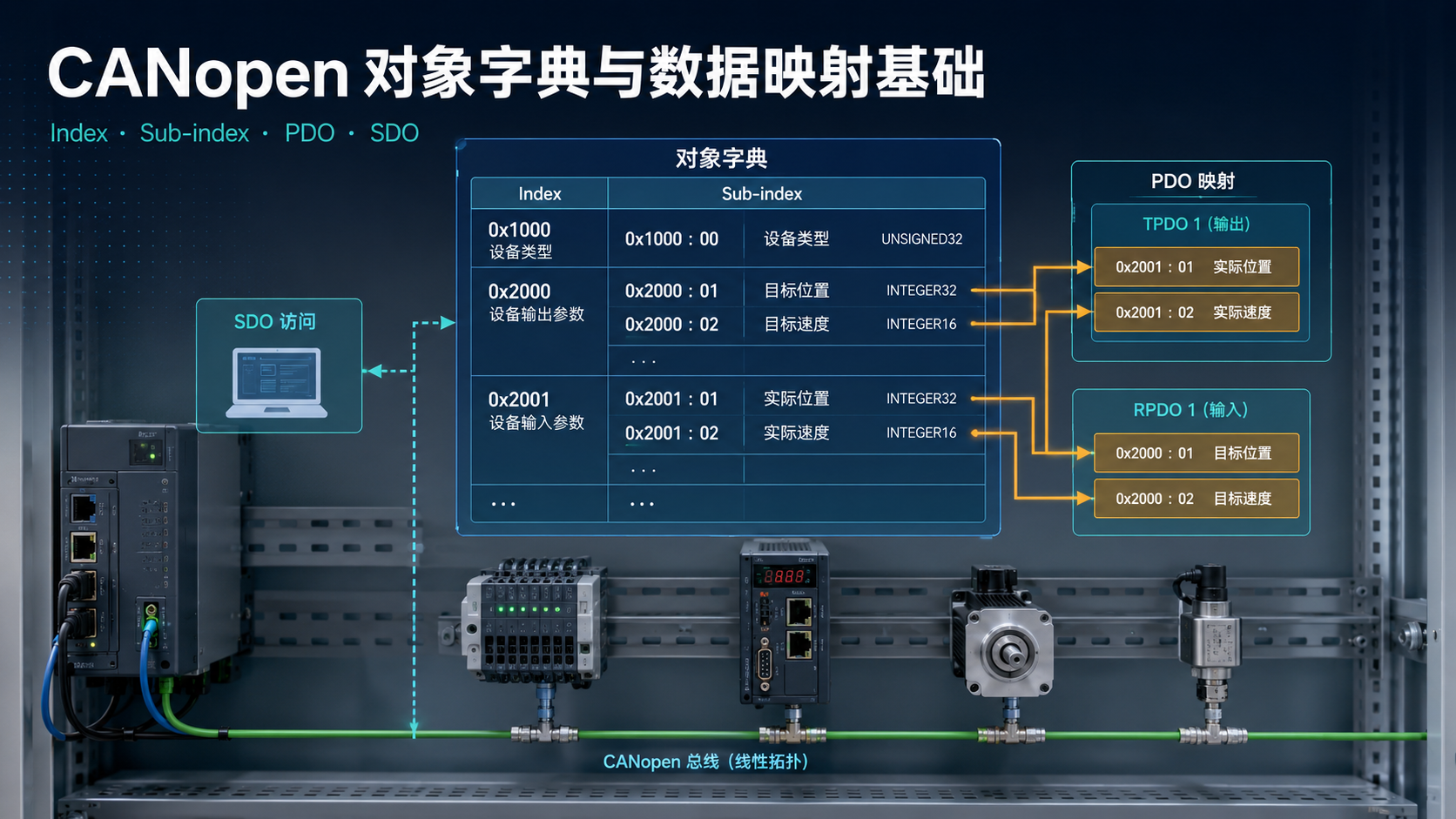 CANopen 对象字典与数据映射基础